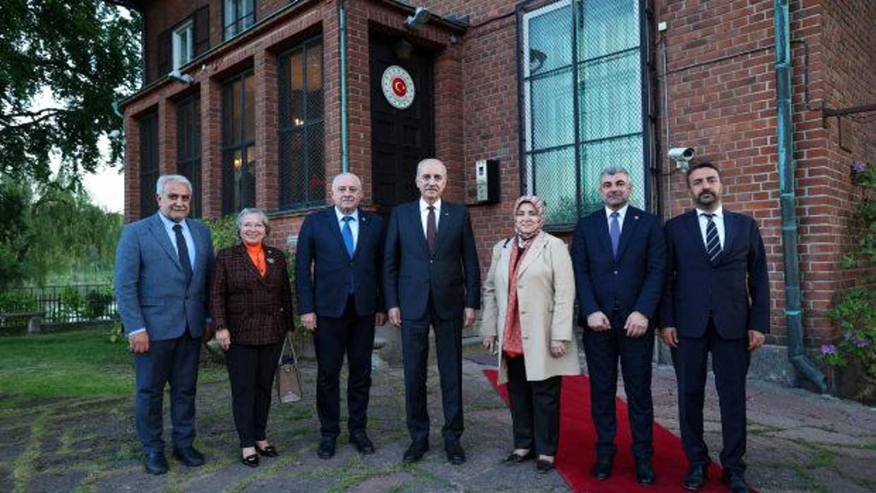 TBMM Başkanı Numan Kurtulmuş İsveç'te Türkiye'nin Stokholm Büyükelçiliği'ni ziyaret ediyor.