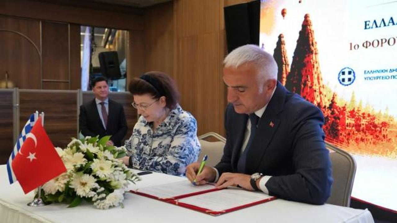 Kültür ve Turizm Bakanı Mehmet Nuri Ersoy ve Yunanistan Kültür Bakanı Lina Mendoni Kapadokya'da bir araya geldi.