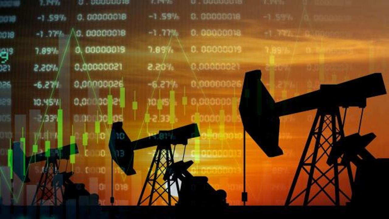 Grafik üzerinde küresel petrol fiyatlarını gösteren bir analiz ekranı