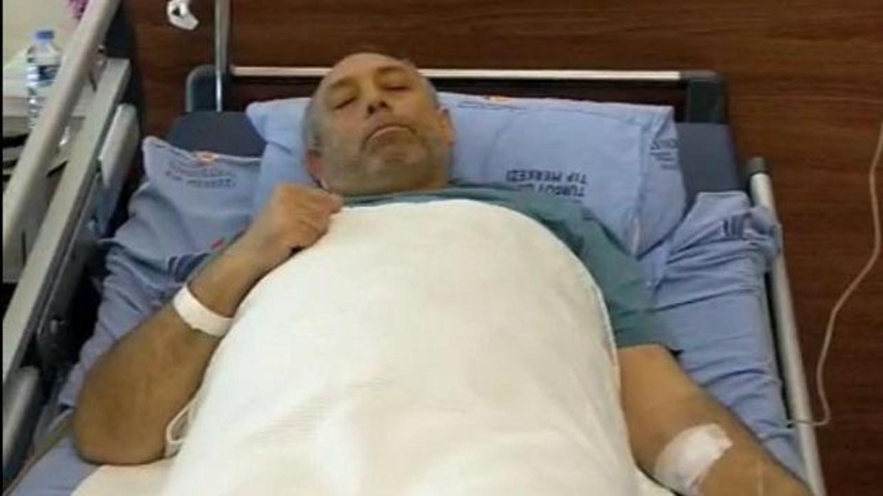 Selçuk Yüksel ve eşi Dilek Yüksel hastane önünde