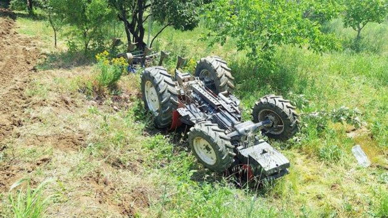 Gördes'te traktör kazası sonrası olay yeri