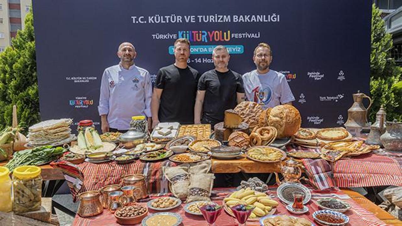 Trabzon'da Kültür Yolu Festivali kapsamında lezzet duraklarının tanıtımı yapılıyor.
