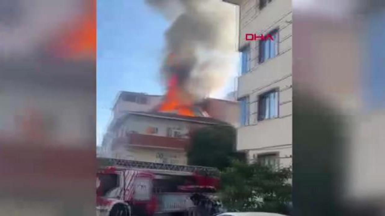 Yangın &ccedil;ıkan daire, kullanılamaz hale geldi