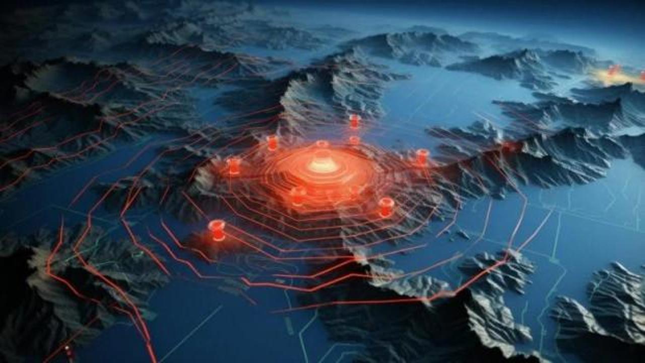 Türkiye'den geçen dünyanın en tehlikeli fay hatları haritası temsili.