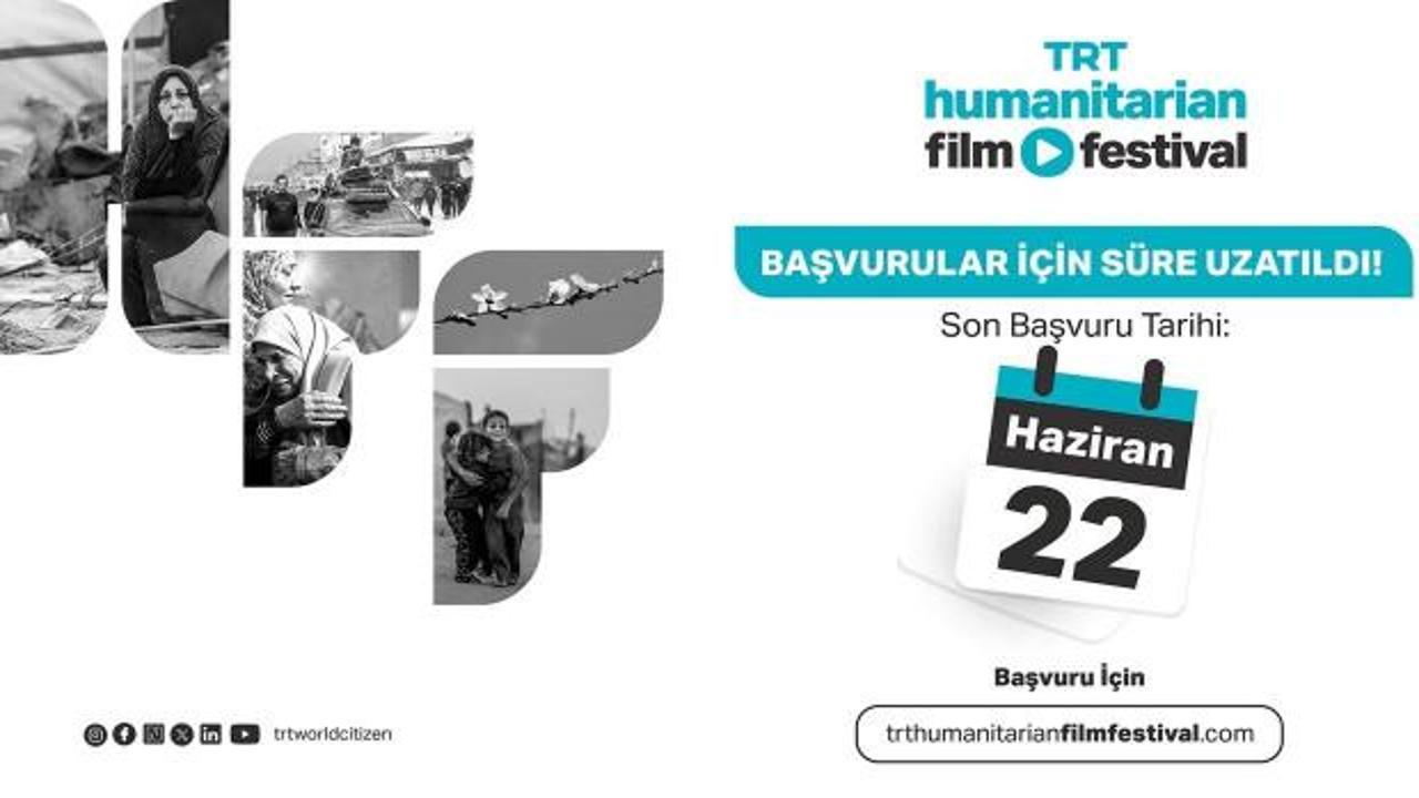 TRT İnsani Film Festivali başvurularının uzatıldığını gösteren görsel.