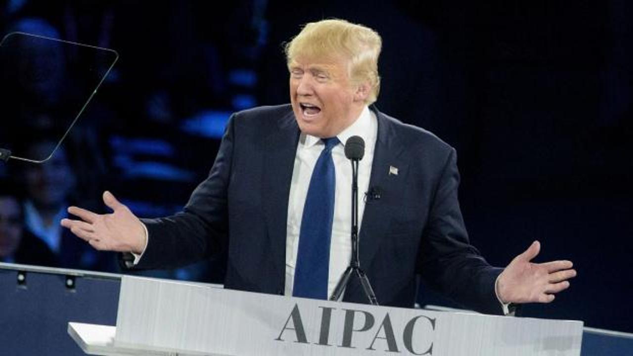 AIPAC logosu ve İran bayrağı görseli.