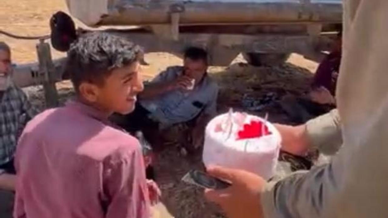 Kavurucu sıcak altında sürpriz! Sevinci görülmeye değer