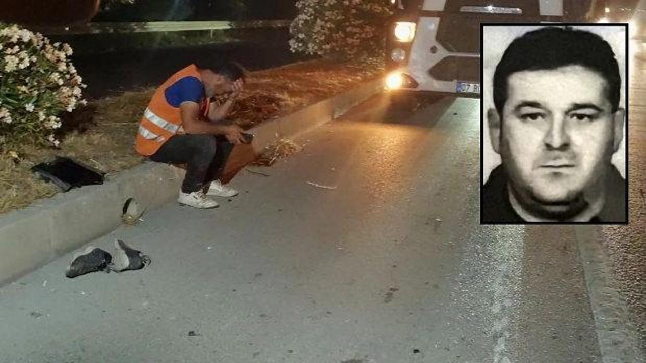 Alanya-Manavgat kara yolunda meydana gelen trafik kazası sonrası çekilmiş bir fotoğraf.