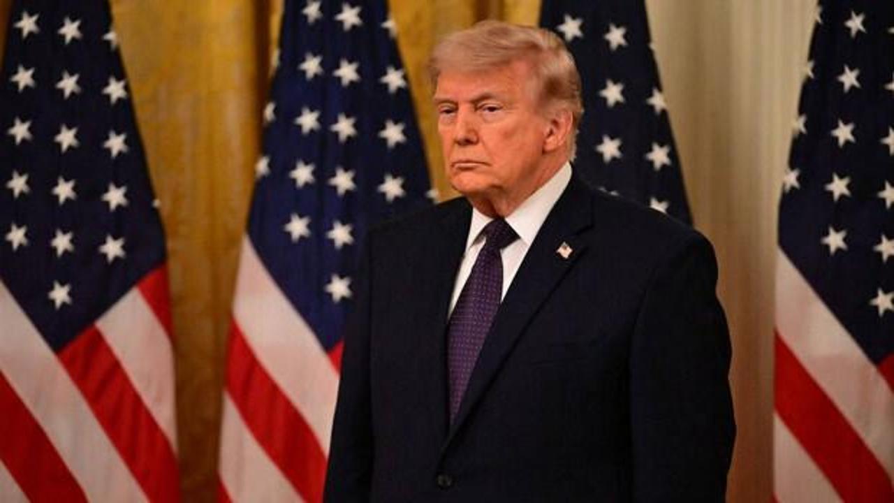 ABD Başkanı Donald Trump, Beyaz Saray'da konuşma yaparken