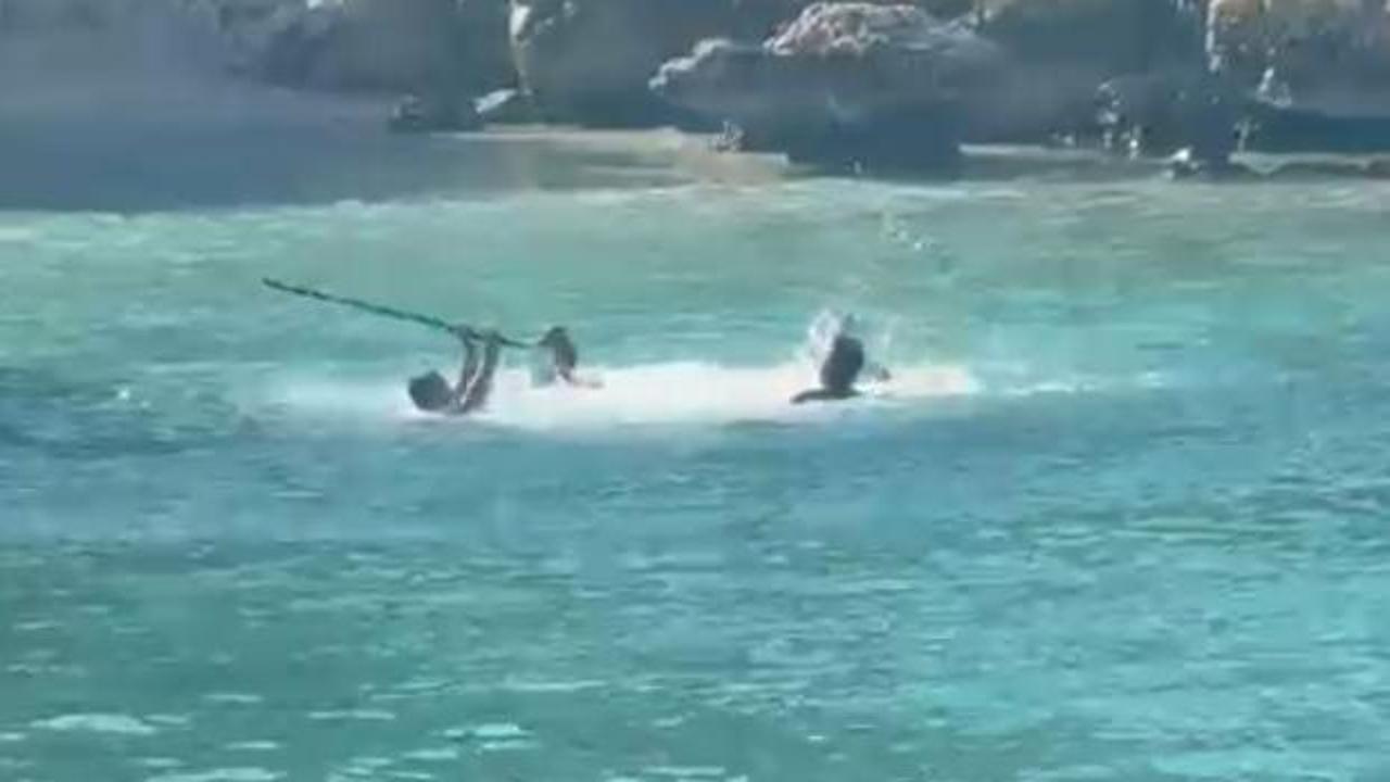 Silifke'de denizde sopalı kavga! Bakan Gürlek'ten açıklama geldi