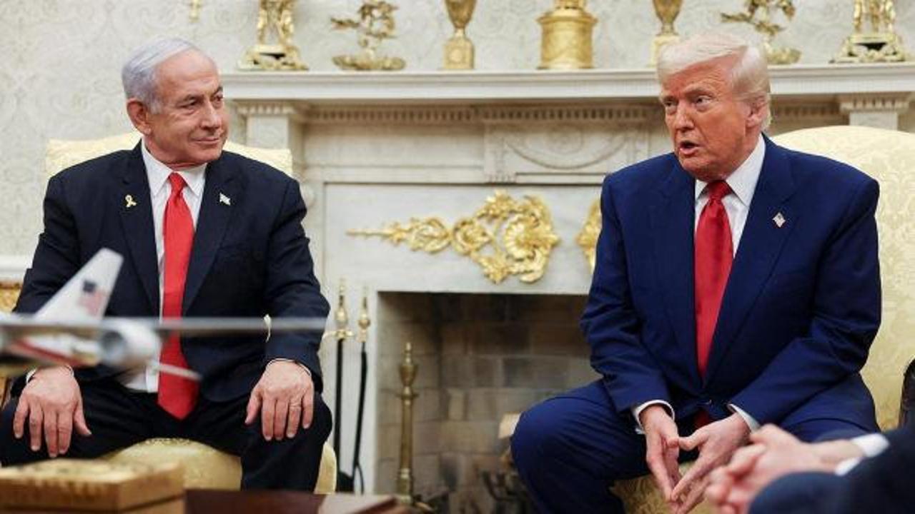 Donald Trump ve Binyamin Netanyahu'nun birlikte çekilmiş bir fotoğrafı.