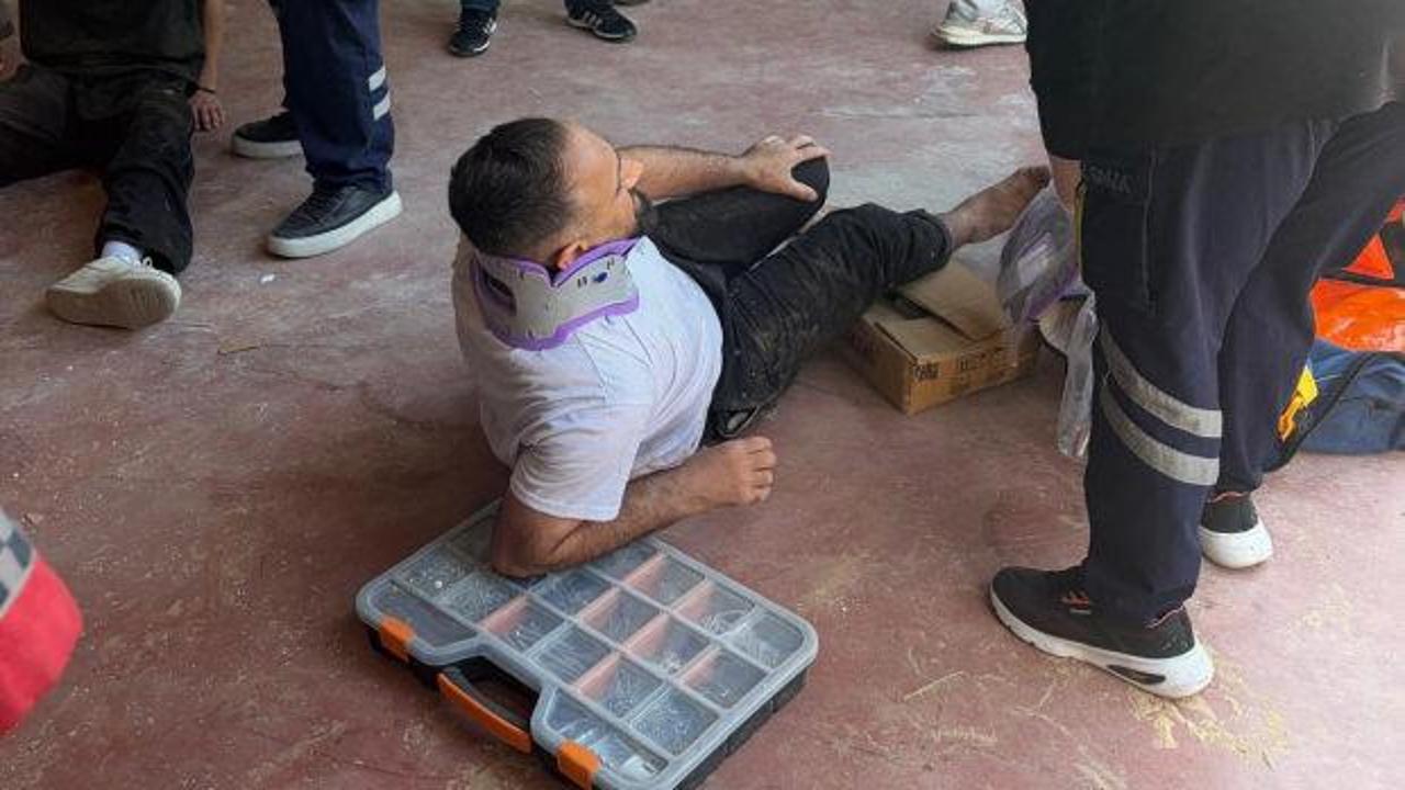 Y&uuml;k asans&ouml;r&uuml;n&uuml;n halatı koptu; 6 iş&ccedil;i yaralandı