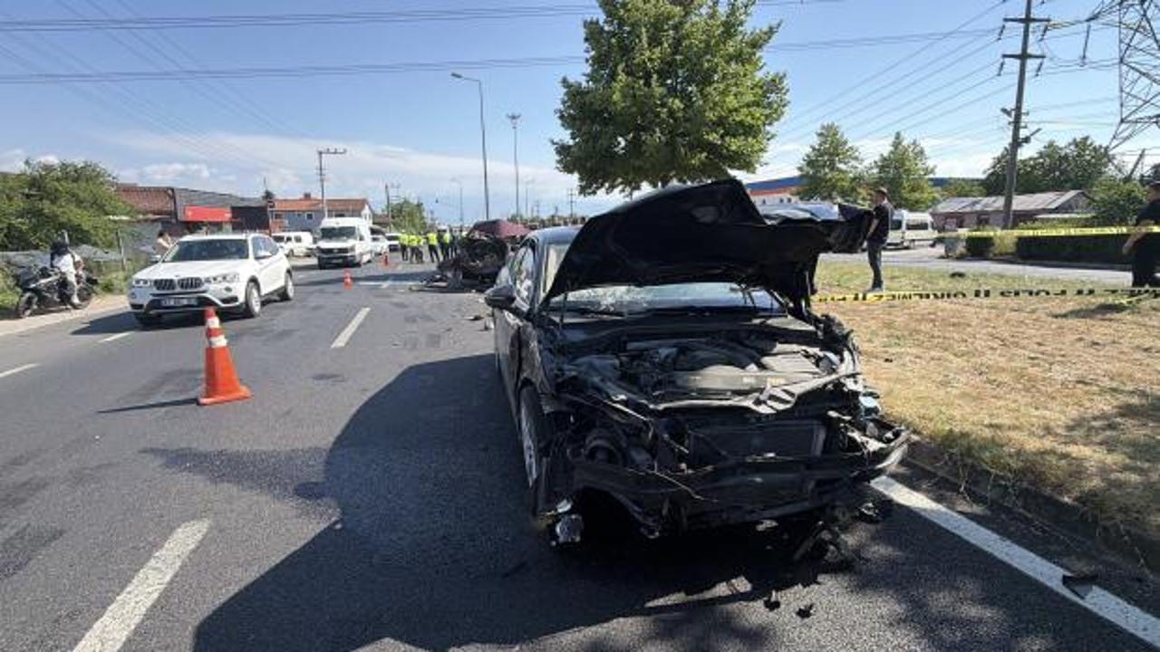 Kaza sonrası olay yerinden genel görünüm