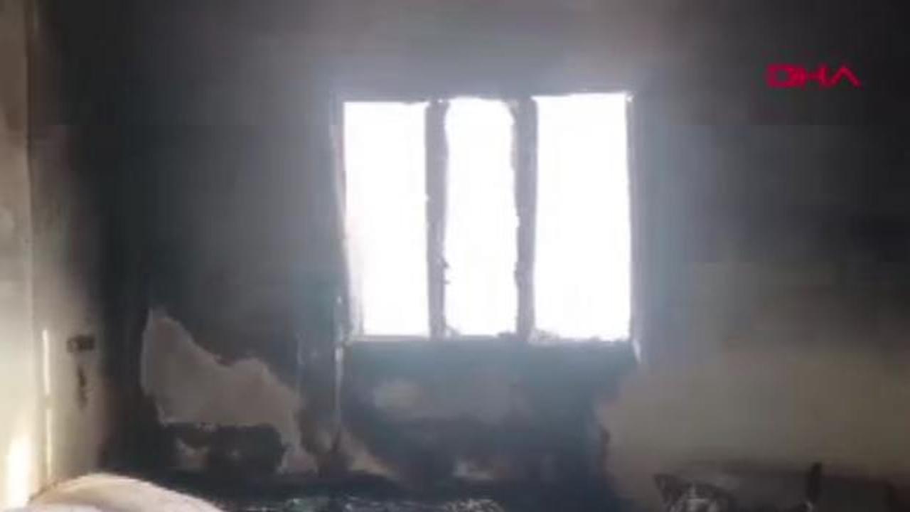 &Ccedil;akmakla oynayan &ccedil;ocuk, yangın &ccedil;ıkardı