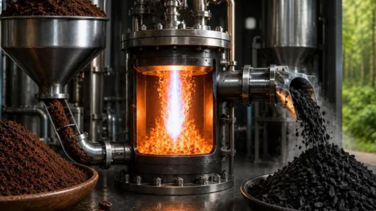 Laboratuvar ortamında işlenen kahve atıklarının biyokömüre dönüşüm süreci