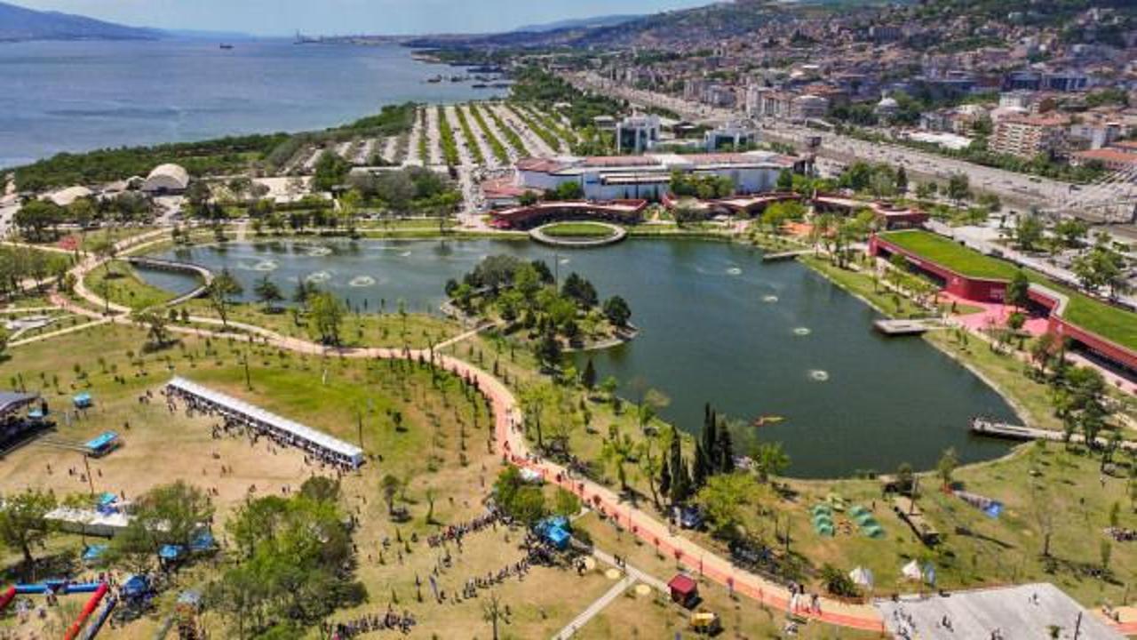 Kocaeli'de yeniden düzenlenen FuarPark alanından genel görünüm.