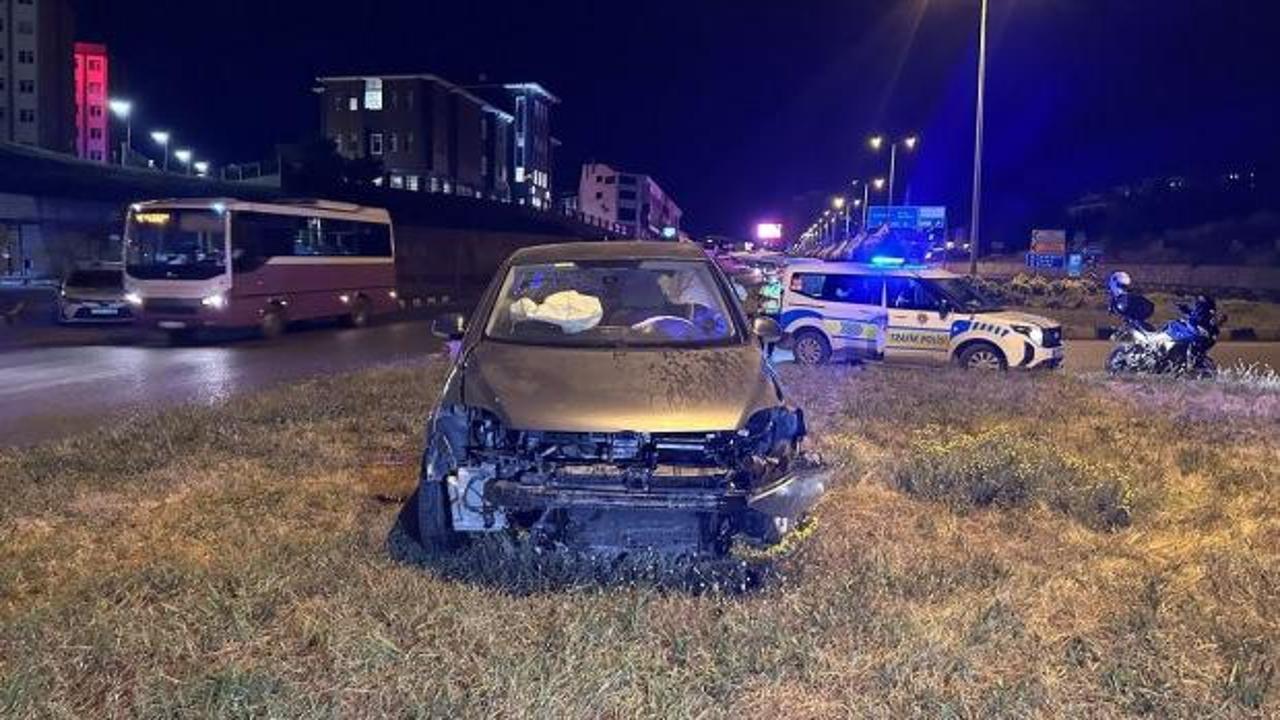 Kastamonu'da meydana gelen trafik kazası sonrasında olay yerinden görünüm