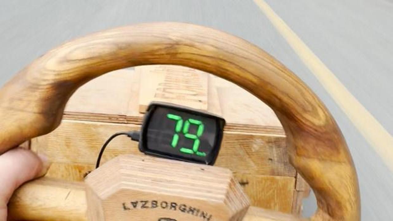 Tahtadan yaptı, 79 kilometre hızı gördü! "Laz Ralli"ye Jandarma el koydu