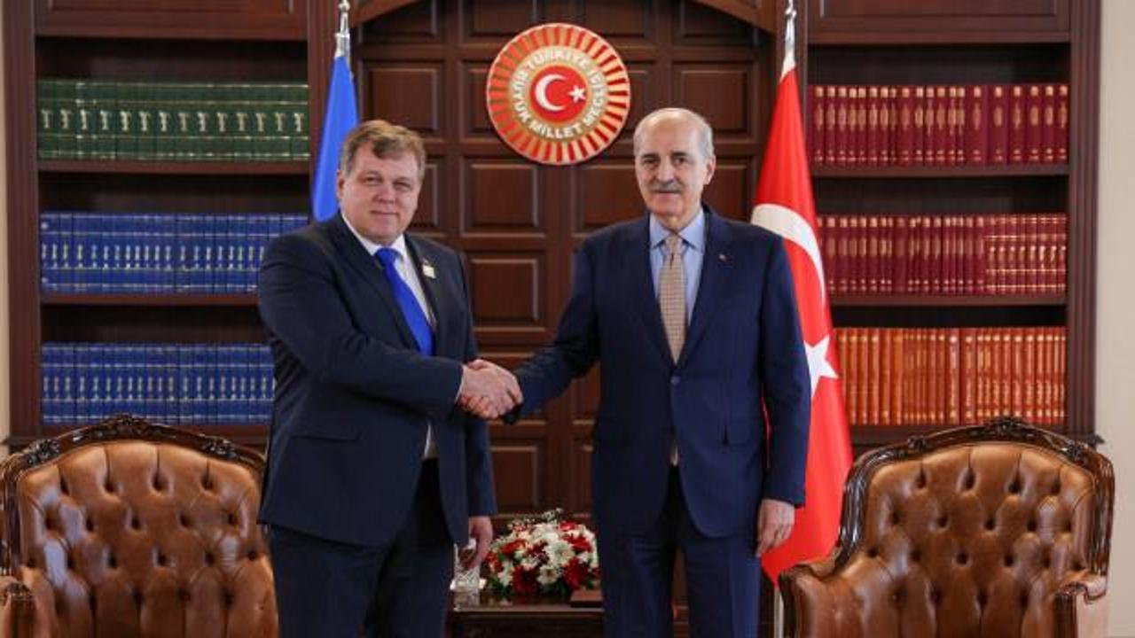 TBMM Başkanı Numan Kurtulmuş, Estonya Parlamentosu Başkanı Lauri Hussar ile İstanbul'da bir araya geldi