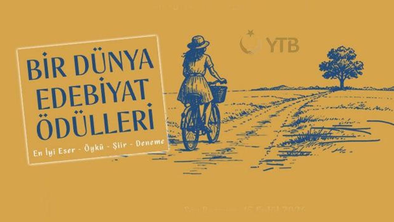 Bir Dünya Edebiyat Ödülleri 2026 başvurularının başladığını duyuran YTB görseli.