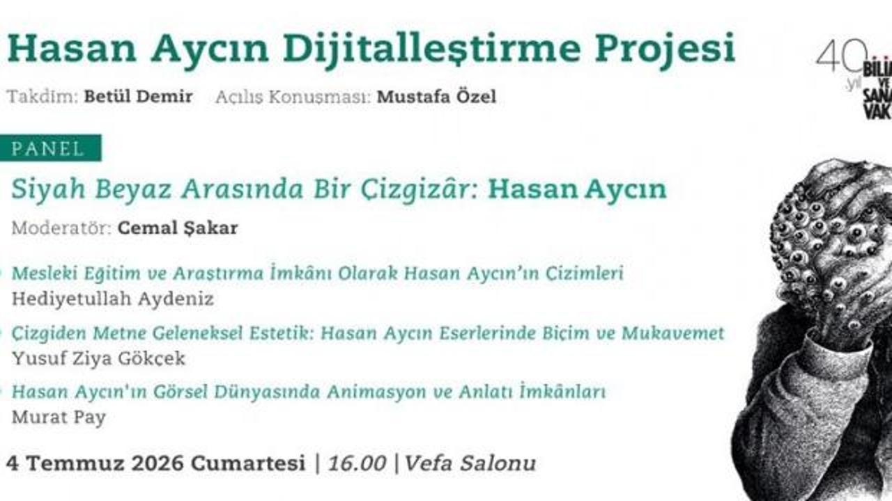 Hasan Aycın'ın çizimlerinden bir kesit gösteren görsel.