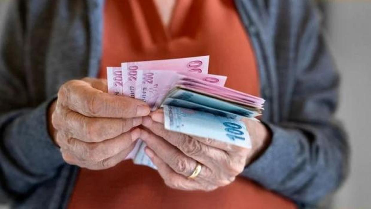 Emekli maaşlarına yapılan zamları gösteren tablo.