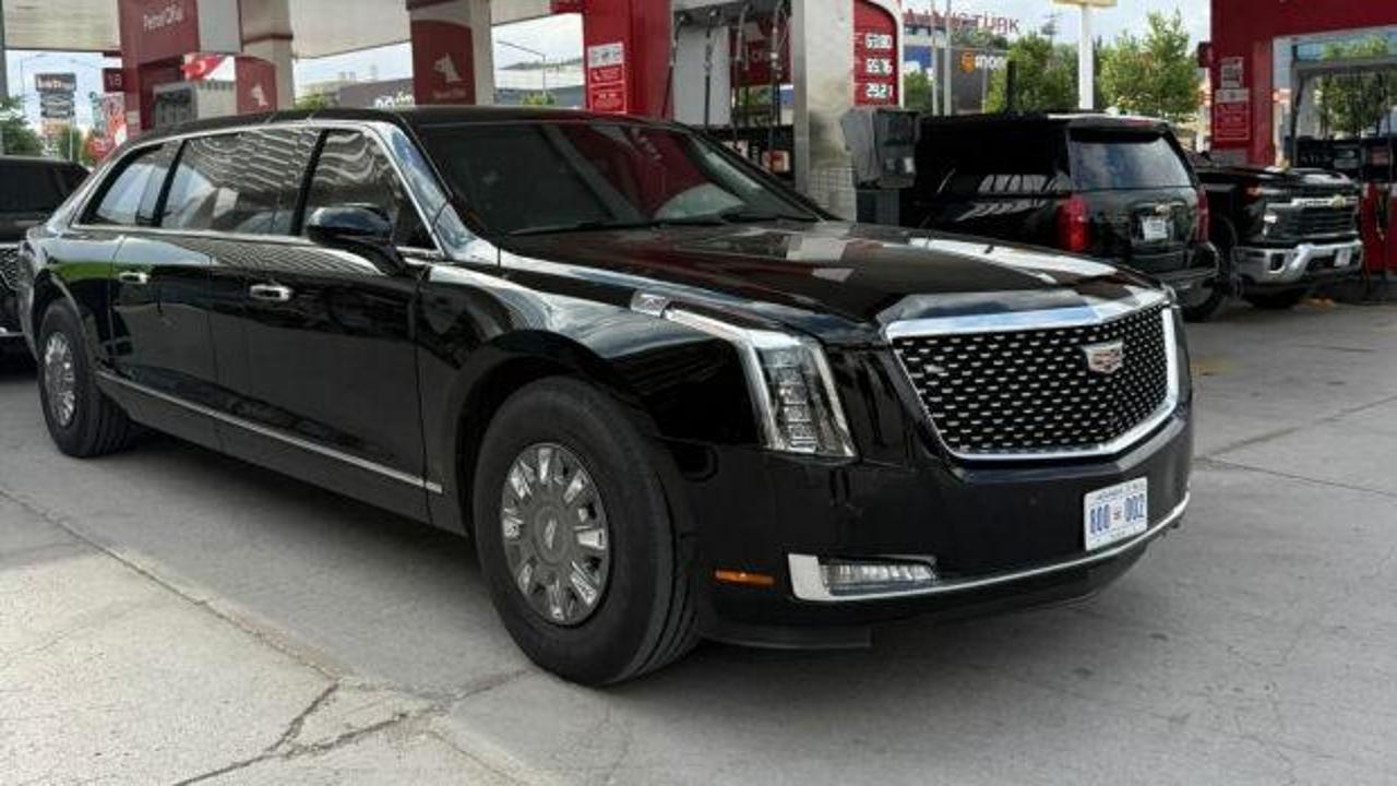 ABD Başkanı Donald Trump'ın 'The Beast' zırhlı limuzini Ankara'da görüntülendi.