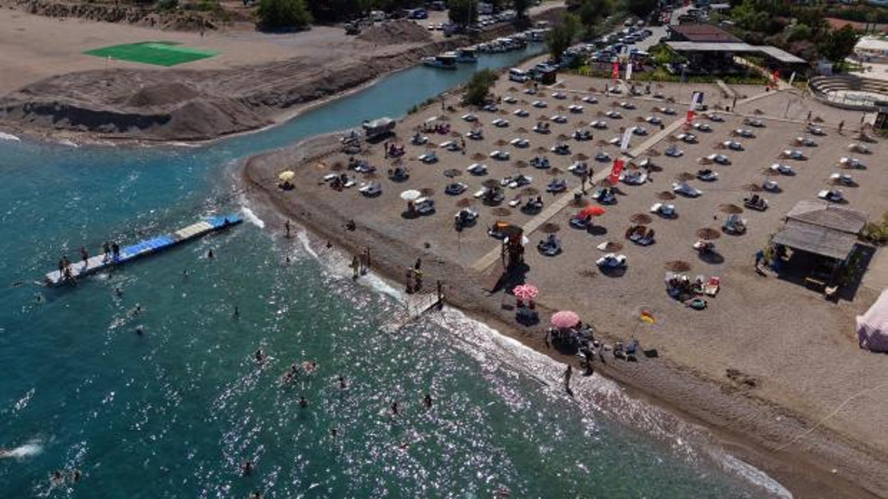 Türkiye'de hizmet veren ücretsiz halk plajlarından bir görünüm