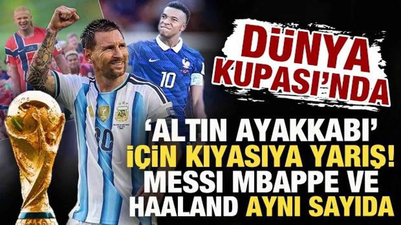 2026 Dünya Kupası'nda Altın Ayakkabı yarışı: Messi, Mbappé ve Haaland gol krallığı için yarışıyor.