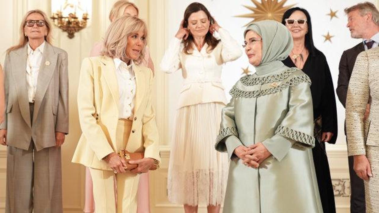 Emine Erdoğan, NATO marjında lider eşleriyle &Ccedil;ankaya K&ouml;şk&uuml;'nde bir araya geldi