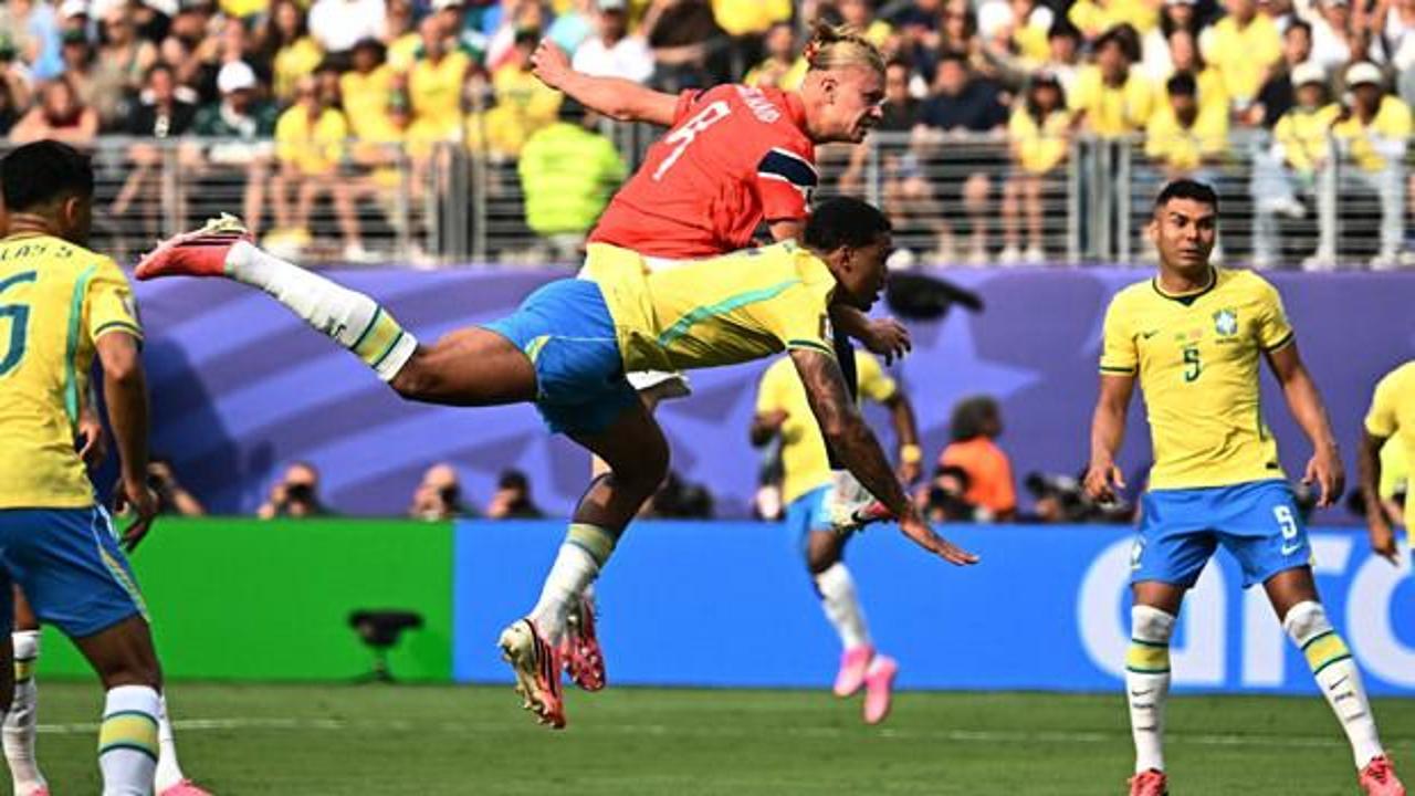 Erling Haaland şov yaptı! Norve&ccedil; Brezilya'yı dağıtarak &ccedil;eyrek finale y&uuml;kseldi
