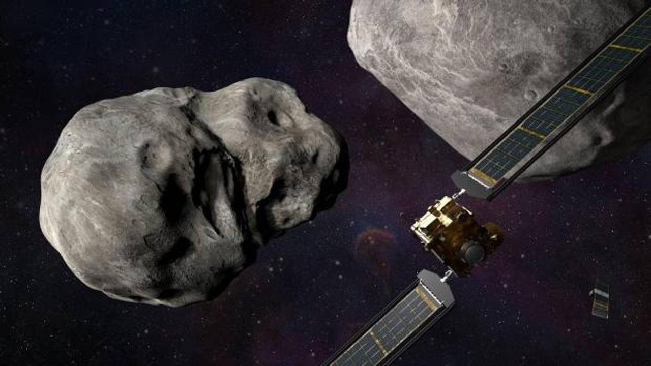 Dev göktaşı Apophis'in Dünya'ya yakın geçişini gösteren bir illüstrasyon.