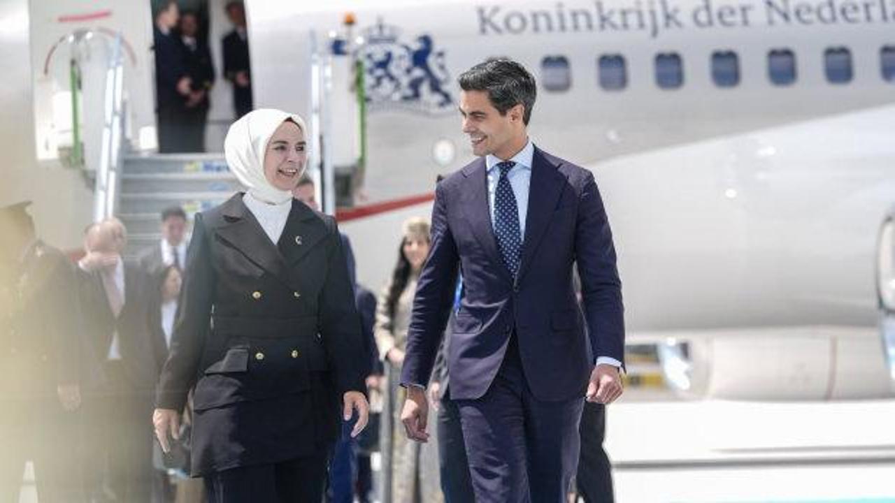 Hollanda Başbakanı Rob Jetten'in Aile ve Sosyal Hizmetler Bakanı Mahinur Özdemir Göktaş tarafından karşılanması