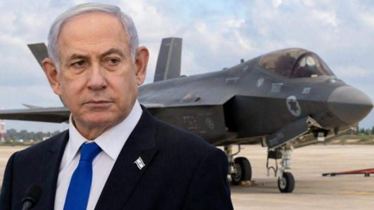 İsrail bayrağı ve F-35 savaş uçağı görseli