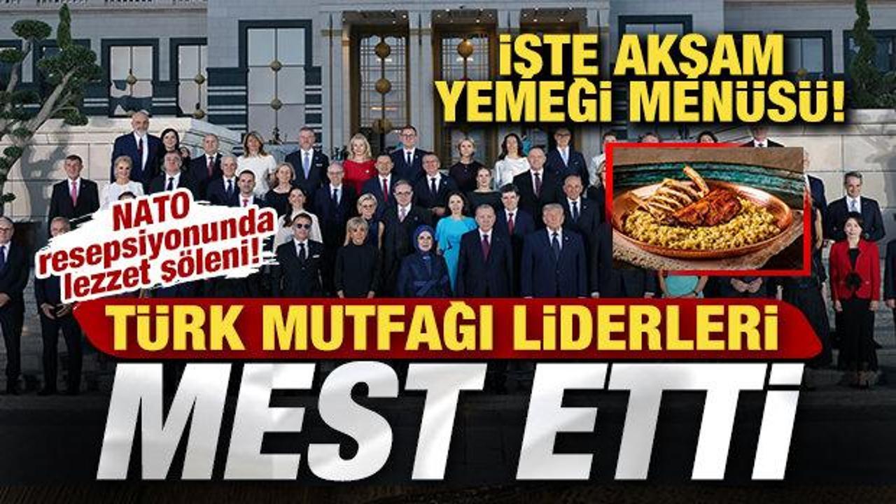 NATO Zirvesi resepsiyonunda dünya liderlerine sunulan Türk mutfağı menüsü.