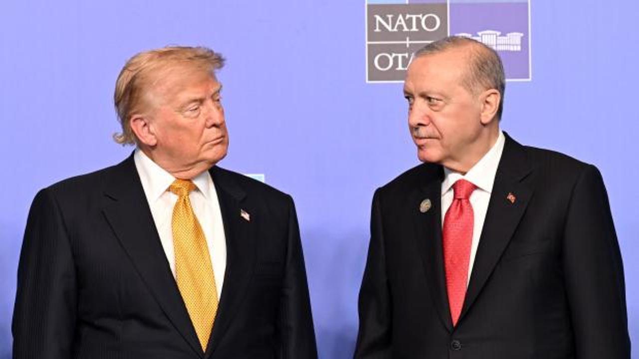 Cumhurbaşkanlığı Külliyesi'nde gerçekleştirilen 36. NATO Devlet ve Hükümet Başkanları Zirvesi - Cumhurbaşkanı Erdoğan ve ABD Başkanı Donald Trump