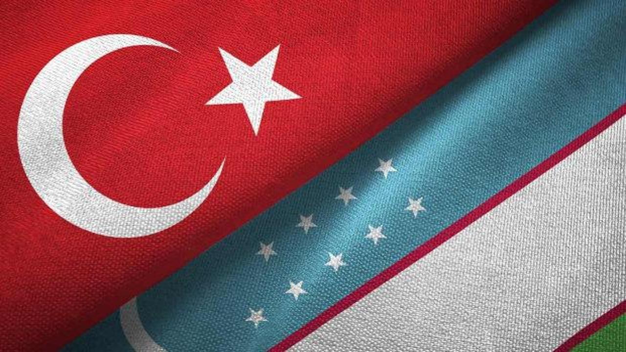 Türkiye ve Özbekistan bayrakları yan yana