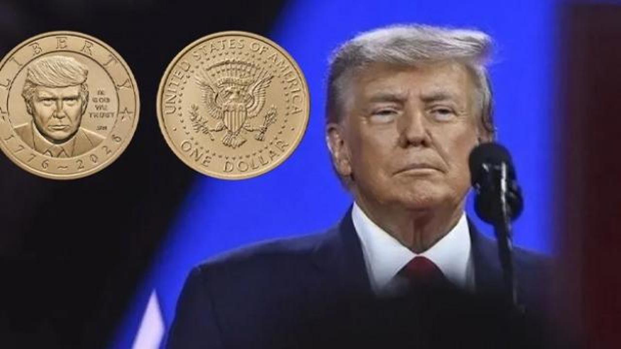 Başkan Donald Trump'ın yer aldığı yeni ABD 1 dolarlık altın paranın tasarımı