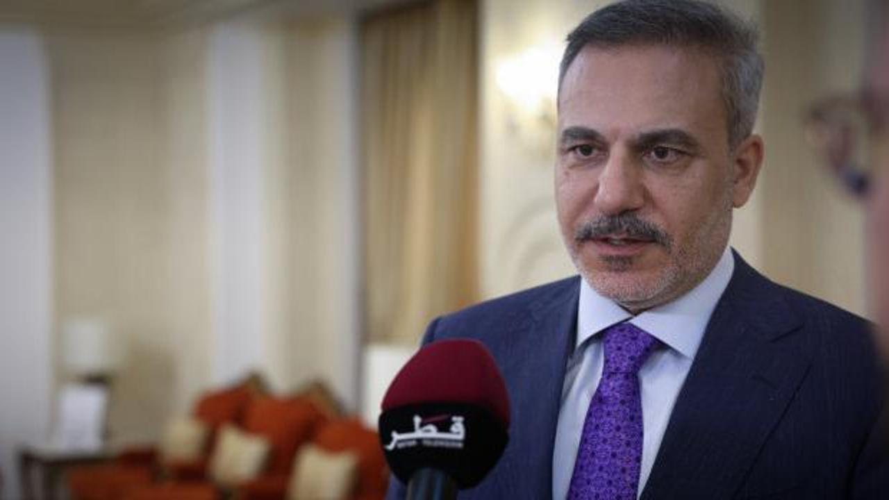 Dışişleri Bakanı Hakan Fidan açıklama yaparken