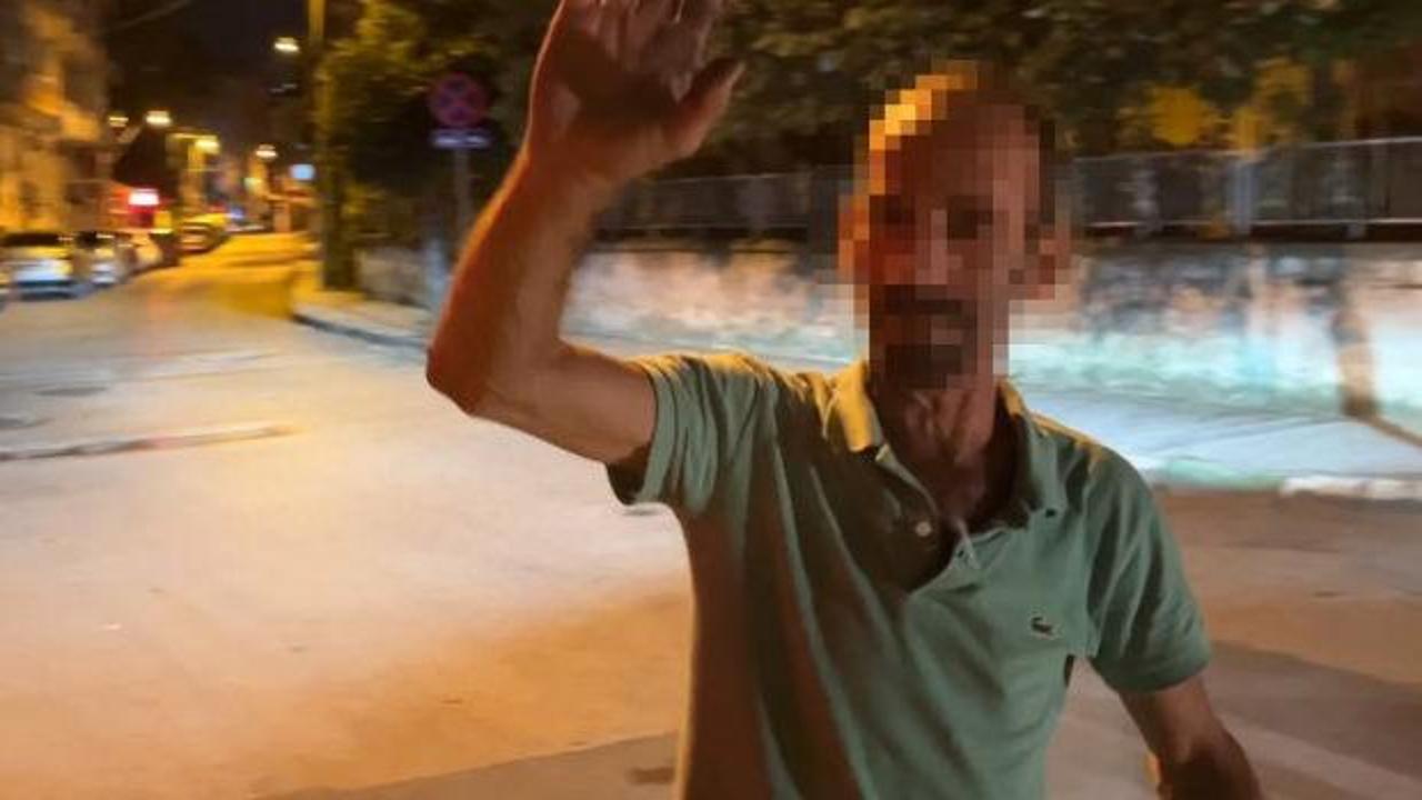 Bursa'da polis denetiminde alkollü bisiklet sürücüsü.