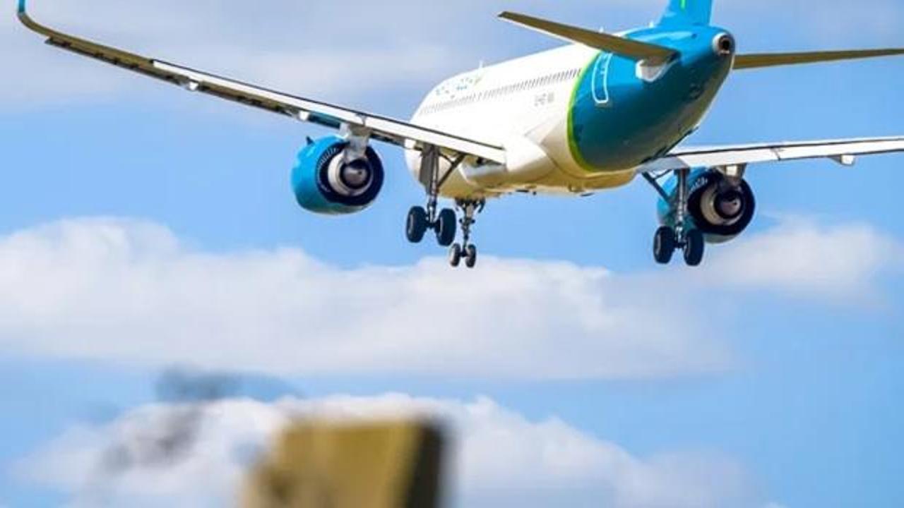 Aer Lingus logosu ve bir yolcu uçağı