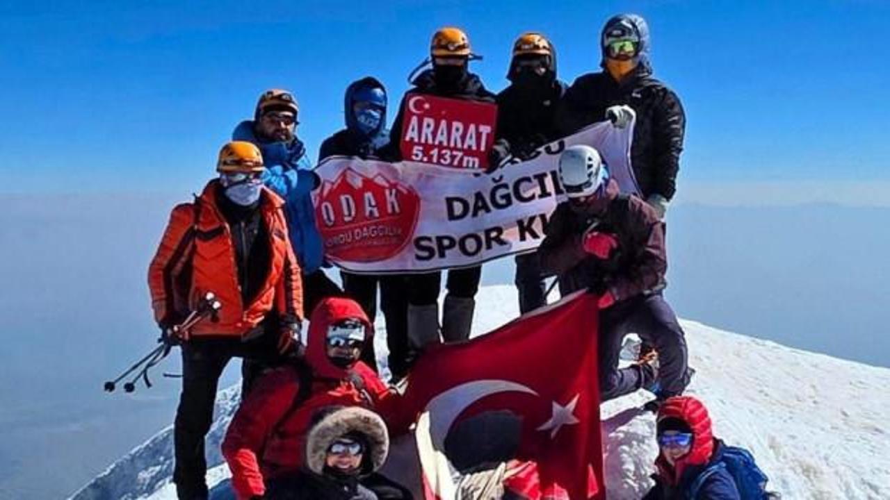 Ordulu dağcılar, T&uuml;rkiye'nin '&ccedil;atısına' ulaştı!