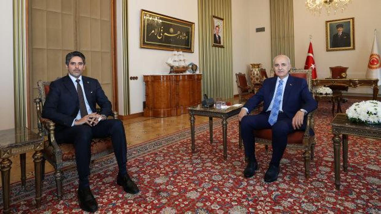 TBMM Başkanı Kurtulmuş, Katar B&uuml;y&uuml;kel&ccedil;isi Al-Henzab&rsquo;ı kabul etti
