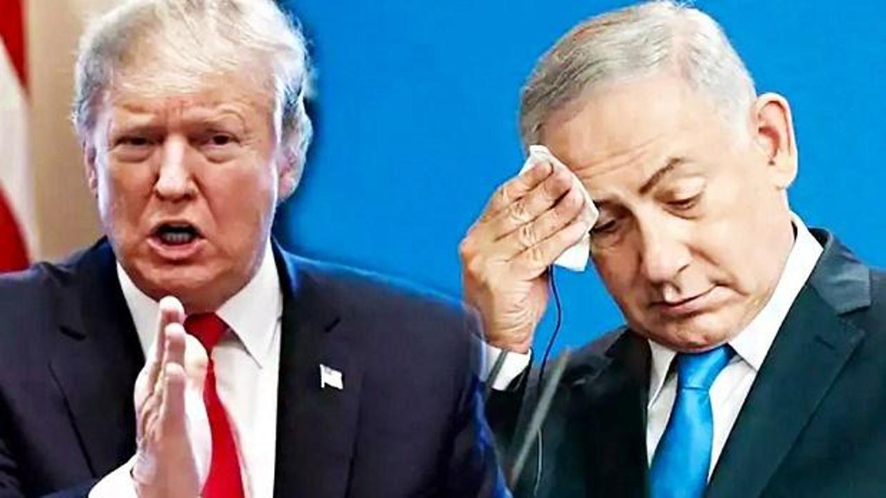 ABD Başkanı Donald Trump ve İsrail Başbakanı Binyamin Netanyahu'nun görüşmesine dair bir görsel.