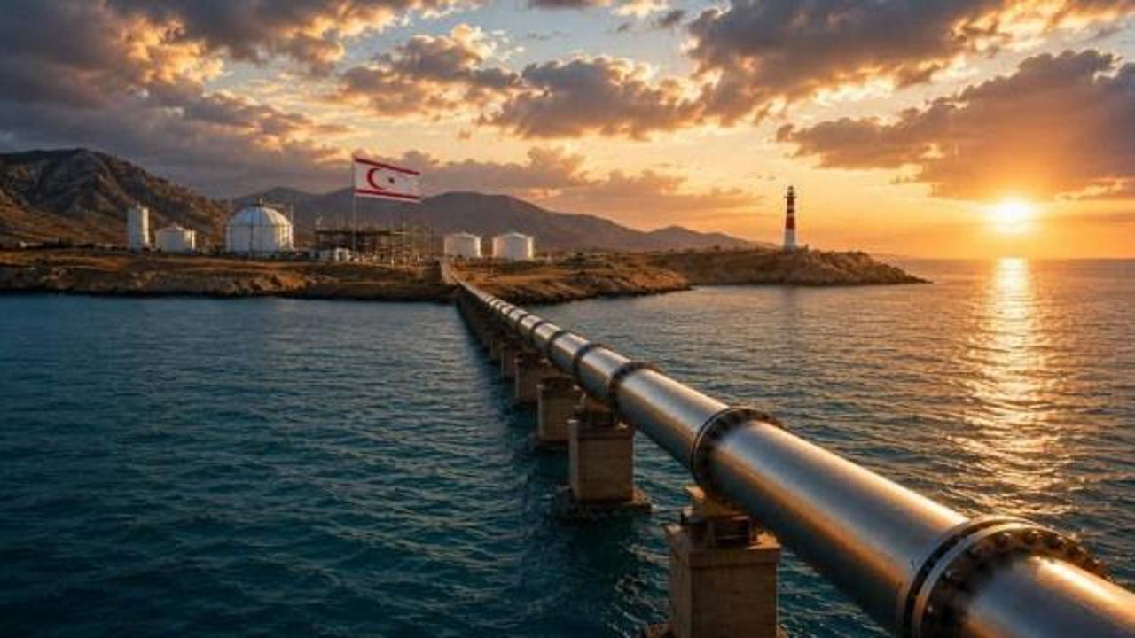 Türkiye ile Kuzey Kıbrıs Türk Cumhuriyeti (KKTC) arasında doğal gaz boru hattı projesi için mutabakat zaptı imzalanmasını gösteren temsili bir görsel.
