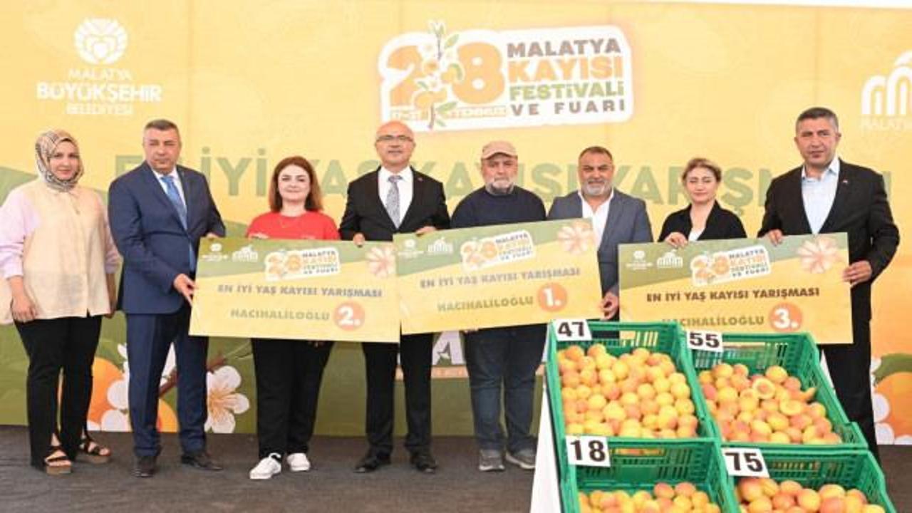 Malatya Kayısı Festivali ve Fuarı'nda sahne alan sanatçı ve kalabalık vatandaşlar