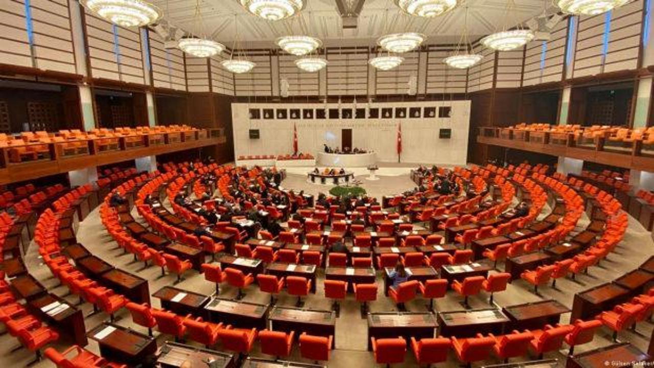 TBMM'de milletvekili sandalye dağılımını gösteren grafik