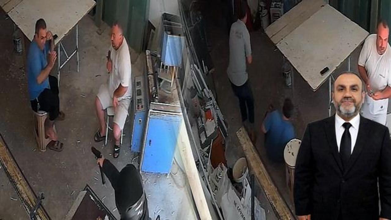 Adana'da iş yerinde silahlı saldırı sonrası yerde yatan yaralı PVC ustası.