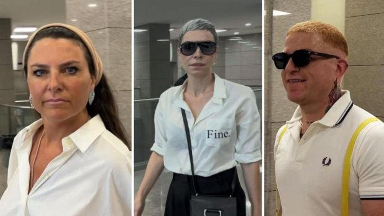 Ece Üner, Gökhan Özoğuz ve Öykü Serter'in Adliyede Çekilmiş Fotoğrafı