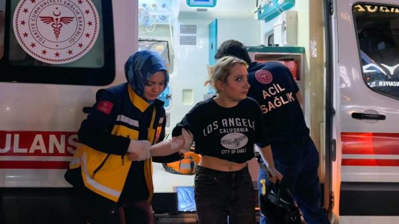 Bursa'da meydana gelen zincirleme trafik kazası sonrası olay yeri.